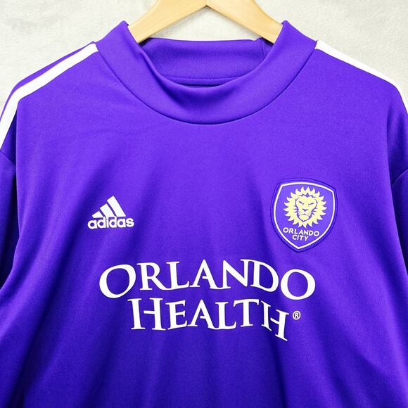 Orlando City SC Adidas Jersey Mens XXL Purple MLS Soccer Football Long Sleeve - Picture 3 of 13